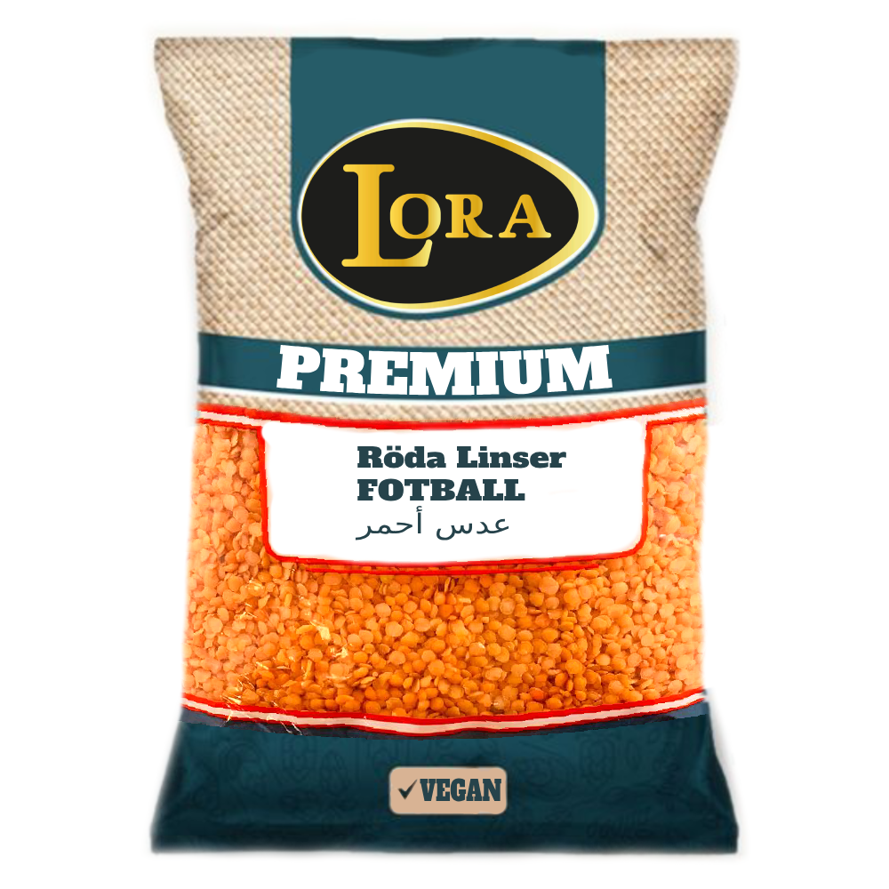 Lora-red-linser-Fotball.webp LORA Röda Linser Fotboll 800g X 9st - Bild 1