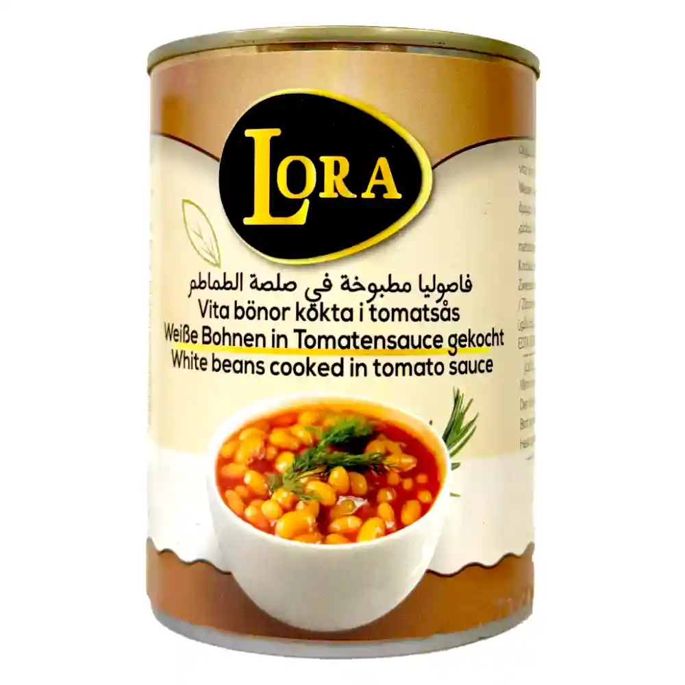 Nytt-projekt.webp Lora Kokade vitabönor i tomatsås 24X400g - Bild 1